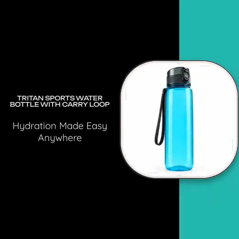 Tritan Sports Water Bottle with Carry Loop by@Outfy
