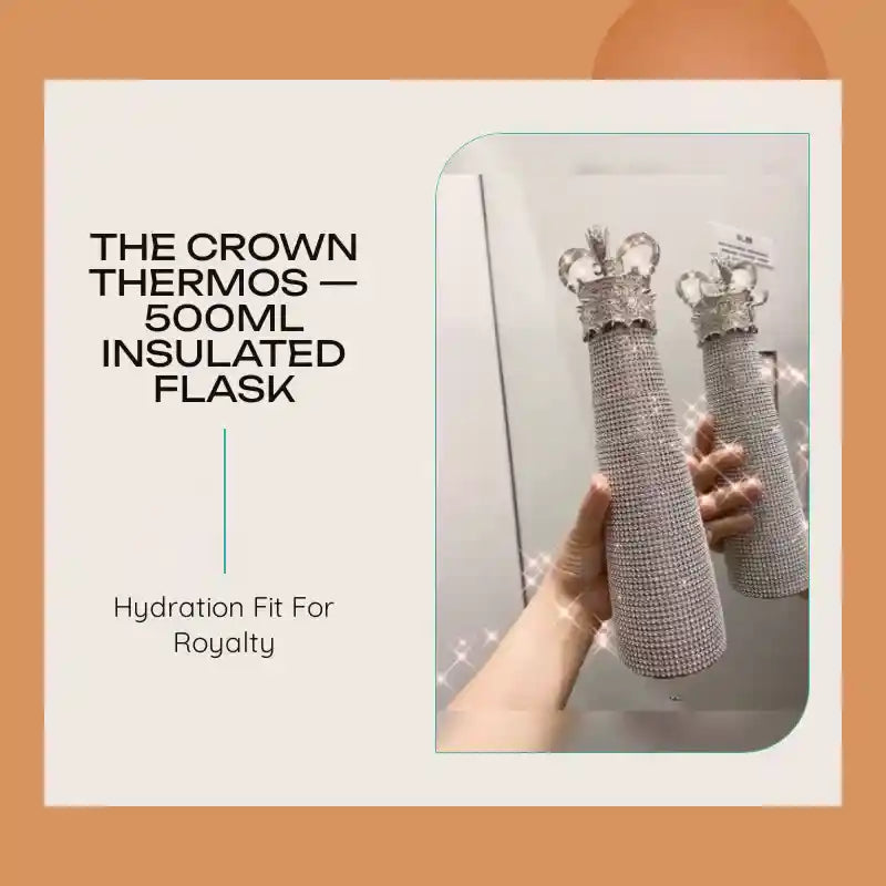 The Crown Thermos &mdash; 500ml Insulated Flask by@Outfy