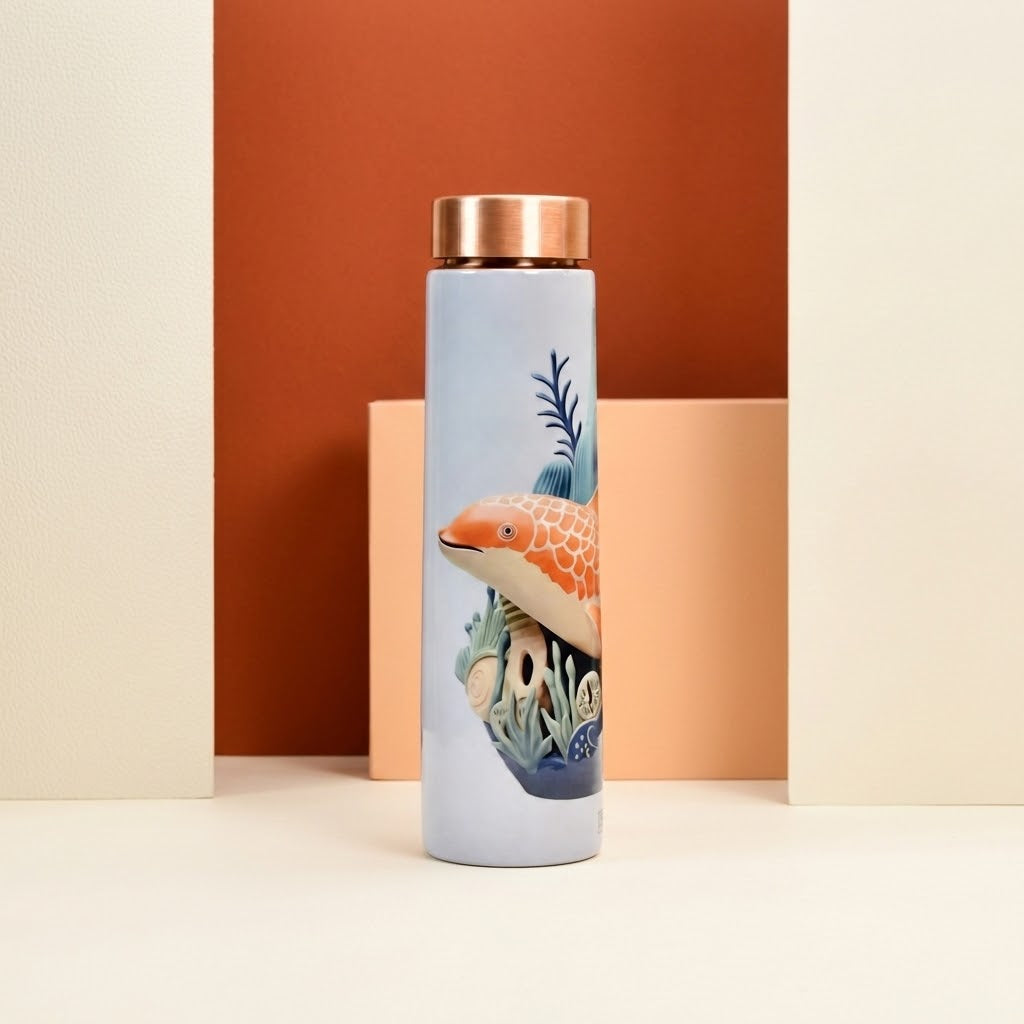 Sowpeace Aqua Mystique Copper Bottle in a multicolor studio setting