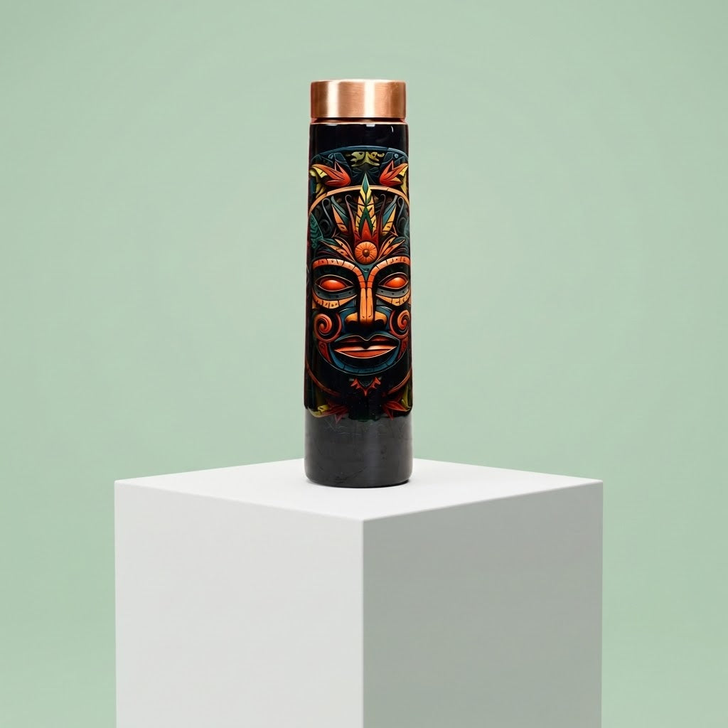 Sowpeace Soulful Strokes Copper Bottle on a green background